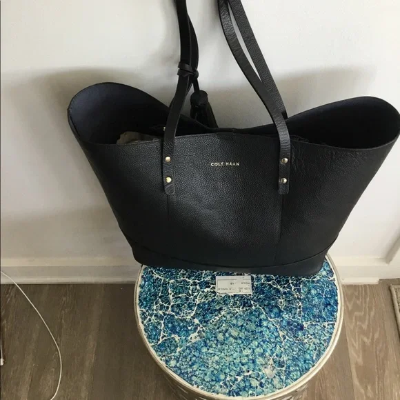 Cole Haan Patent Leather Black Bag. Used $60 - Picture 2 of 6